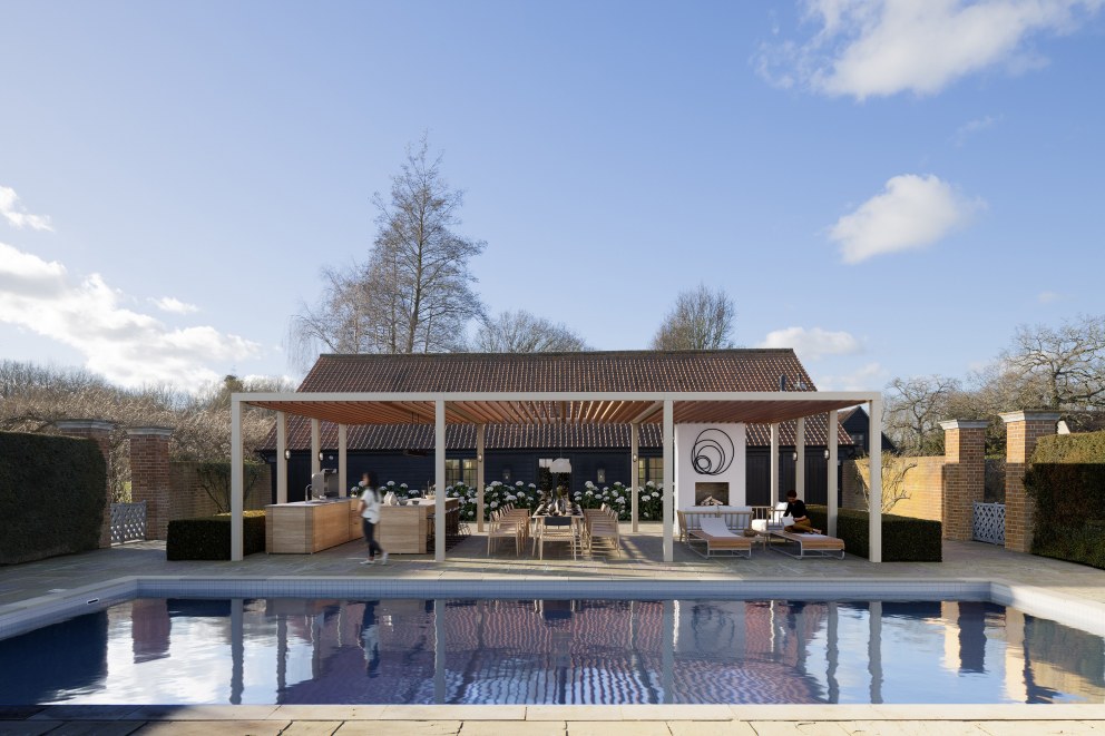 The Old Rectory | Outdoor pool area | Interior Designers